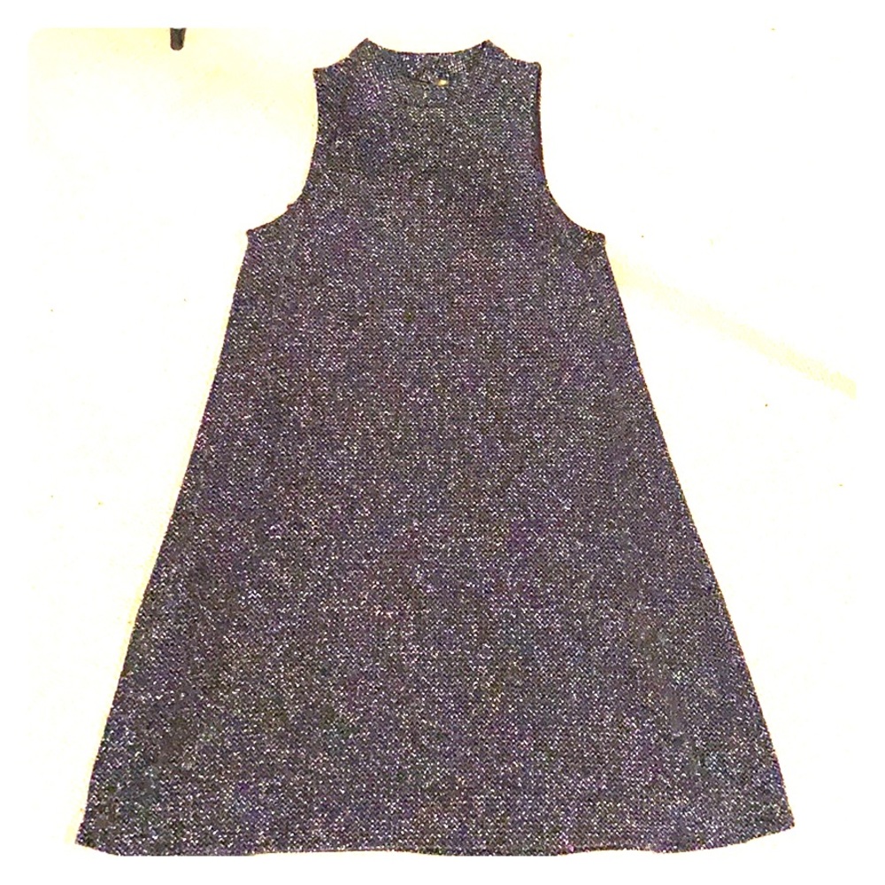 Sparkly black silver highneck dress